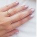 Κλασικό ροζ χρυσό μονόπετρο δαχτυλίδι Κ14 με ζιργκόν